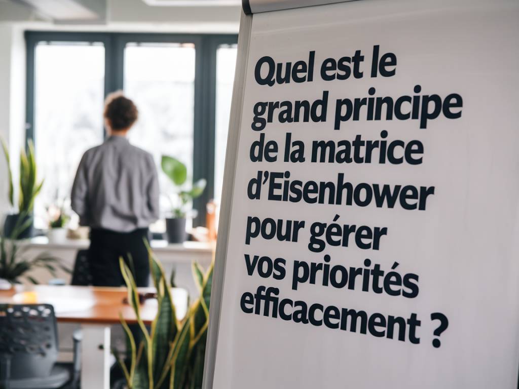 Quel est le grand principe de la matrice d'eisenhower pour gérer vos priorités efficacement